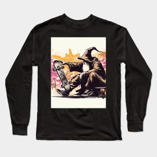 Resting Skate wizard street art Long Sleeve T-Shirt